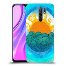 זריחה ליד הים כיסוי מגן קשיח מעוצב ל Xiaomi Redmi 9 יחידה אחת סקרין מובייל