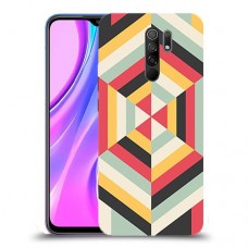 הצגת הפשטה כיסוי מגן קשיח מעוצב ל Xiaomi Redmi 9 יחידה אחת סקרין מובייל