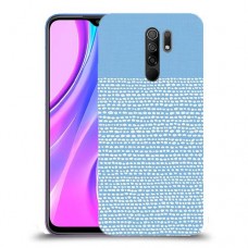 נקודות לבנות בכחול כיסוי מגן קשיח מעוצב ל Xiaomi Redmi 9 יחידה אחת סקרין מובייל