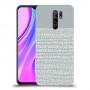 נקודות לבנות אפור כיסוי מגן קשיח מעוצב ל Xiaomi Redmi 9 יחידה אחת סקרין מובייל