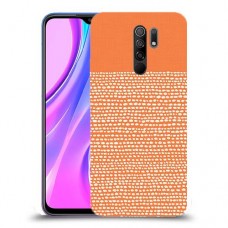 נקודות לבנות בכתום כיסוי מגן קשיח מעוצב ל Xiaomi Redmi 9 יחידה אחת סקרין מובייל