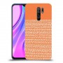נקודות לבנות בכתום כיסוי מגן קשיח מעוצב ל Xiaomi Redmi 9 יחידה אחת סקרין מובייל