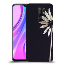 פרח לבן כיסוי מגן קשיח מעוצב ל Xiaomi Redmi 9 יחידה אחת סקרין מובייל