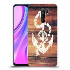 עוגן מעץ כיסוי מגן קשיח מעוצב ל Xiaomi Redmi 9 יחידה אחת סקרין מובייל