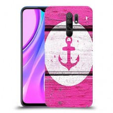 עוגן ורוד מעץ כיסוי מגן קשיח מעוצב ל Xiaomi Redmi 9 יחידה אחת סקרין מובייל