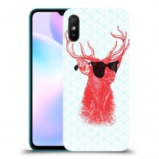 אדג אדום במשקפיים כיסוי מגן קשיח מעוצב ל Xiaomi Redmi 9A יחידה אחת סקרין מובייל