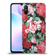 רוז אהבה כיסוי מגן קשיח מעוצב ל Xiaomi Redmi 9A יחידה אחת סקרין מובייל