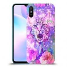 חתול מושלג כיסוי מגן קשיח מעוצב ל Xiaomi Redmi 9A יחידה אחת סקרין מובייל