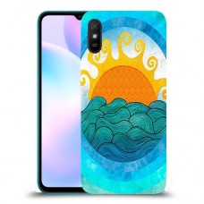 זריחה ליד הים כיסוי מגן קשיח מעוצב ל Xiaomi Redmi 9A יחידה אחת סקרין מובייל