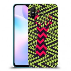 עניבה על גרין כיסוי מגן קשיח מעוצב ל Xiaomi Redmi 9A יחידה אחת סקרין מובייל