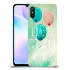 עד הירח ובחזרה כיסוי מגן קשיח מעוצב ל Xiaomi Redmi 9A יחידה אחת סקרין מובייל
