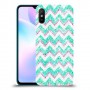 גיאומטריה טורקיז כיסוי מגן קשיח מעוצב ל Xiaomi Redmi 9A יחידה אחת סקרין מובייל