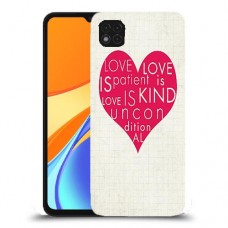אהבה היא אדיבה כיסוי מגן קשיח מעוצב ל Xiaomi Redmi 9C יחידה אחת סקרין מובייל