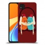 זוג יונים כיסוי מגן קשיח מעוצב ל Xiaomi Redmi 9C יחידה אחת סקרין מובייל