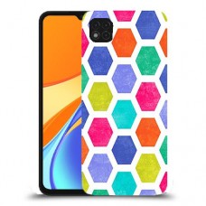 ניאון חלת דבש כיסוי מגן קשיח מעוצב ל Xiaomi Redmi 9C יחידה אחת סקרין מובייל