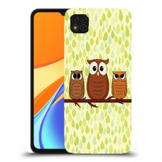 משפחת ינשוף כיסוי מגן קשיח מעוצב ל Xiaomi Redmi 9C יחידה אחת סקרין מובייל