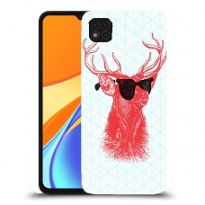 אדג אדום במשקפיים כיסוי מגן קשיח מעוצב ל Xiaomi Redmi 9C יחידה אחת סקרין מובייל