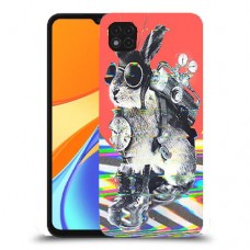ארנבון מוזר כיסוי מגן קשיח מעוצב ל Xiaomi Redmi 9C יחידה אחת סקרין מובייל