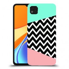 פסים במנטה ורוד כיסוי מגן קשיח מעוצב ל Xiaomi Redmi 9C יחידה אחת סקרין מובייל