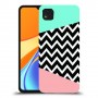 פסים במנטה ורוד כיסוי מגן קשיח מעוצב ל Xiaomi Redmi 9C יחידה אחת סקרין מובייל