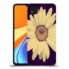 חמניות בשחור כיסוי מגן קשיח מעוצב ל Xiaomi Redmi 9C יחידה אחת סקרין מובייל