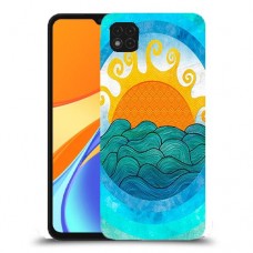 זריחה ליד הים כיסוי מגן קשיח מעוצב ל Xiaomi Redmi 9C יחידה אחת סקרין מובייל