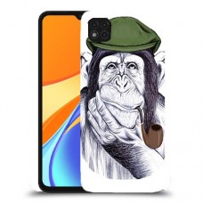 חשיבה קוף כיסוי מגן קשיח מעוצב ל Xiaomi Redmi 9C יחידה אחת סקרין מובייל