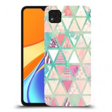 משולשים כיסוי מגן קשיח מעוצב ל Xiaomi Redmi 9C יחידה אחת סקרין מובייל