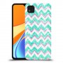 גיאומטריה טורקיז כיסוי מגן קשיח מעוצב ל Xiaomi Redmi 9C יחידה אחת סקרין מובייל