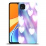 לבבות מעורפלים בכחול כיסוי מגן קשיח מעוצב ל Xiaomi Redmi 9C יחידה אחת סקרין מובייל