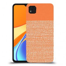 נקודות לבנות בכתום כיסוי מגן קשיח מעוצב ל Xiaomi Redmi 9C יחידה אחת סקרין מובייל