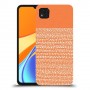 נקודות לבנות בכתום כיסוי מגן קשיח מעוצב ל Xiaomi Redmi 9C יחידה אחת סקרין מובייל