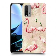 פלמינגו ורוד כיסוי מגן קשיח מעוצב ל Xiaomi Redmi 9T יחידה אחת סקרין מובייל