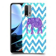 אלפנט סגול כיסוי מגן קשיח מעוצב ל Xiaomi Redmi 9T יחידה אחת סקרין מובייל