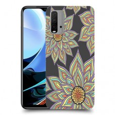 חמניות בשחור כיסוי מגן קשיח מעוצב ל Xiaomi Redmi 9T יחידה אחת סקרין מובייל