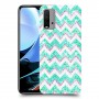 גיאומטריה טורקיז כיסוי מגן קשיח מעוצב ל Xiaomi Redmi 9T יחידה אחת סקרין מובייל