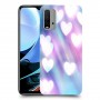 לבבות מעורפלים בכחול כיסוי מגן קשיח מעוצב ל Xiaomi Redmi 9T יחידה אחת סקרין מובייל