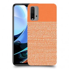 נקודות לבנות בכתום כיסוי מגן קשיח מעוצב ל Xiaomi Redmi 9T יחידה אחת סקרין מובייל