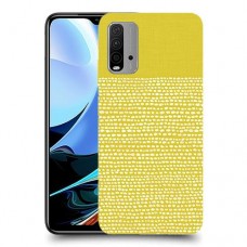 נקודות לבנות בצהוב כיסוי מגן קשיח מעוצב ל Xiaomi Redmi 9T יחידה אחת סקרין מובייל