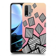 זאברה ריבועים כיסוי מגן קשיח מעוצב ל Xiaomi Redmi 9T יחידה אחת סקרין מובייל
