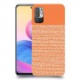 נקודות לבנות בכתום כיסוי מגן קשיח מעוצב ל Xiaomi Redmi Note 10 5G יחידה אחת סקרין מובייל