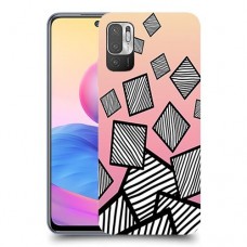 זאברה ריבועים כיסוי מגן קשיח מעוצב ל Xiaomi Redmi Note 10 5G יחידה אחת סקרין מובייל