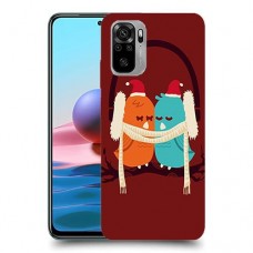 זוג יונים כיסוי מגן קשיח מעוצב ל Xiaomi Redmi Note 10 יחידה אחת סקרין מובייל