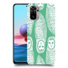 ינשופים על ירוק כיסוי מגן קשיח מעוצב ל Xiaomi Redmi Note 10 יחידה אחת סקרין מובייל