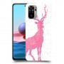 צבי ורוד כיסוי מגן קשיח מעוצב ל Xiaomi Redmi Note 10 יחידה אחת סקרין מובייל