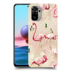 פלמינגו ורוד כיסוי מגן קשיח מעוצב ל Xiaomi Redmi Note 10 יחידה אחת סקרין מובייל