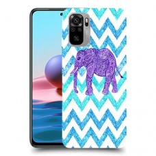 אלפנט סגול כיסוי מגן קשיח מעוצב ל Xiaomi Redmi Note 10 יחידה אחת סקרין מובייל