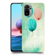 עד הירח ובחזרה כיסוי מגן קשיח מעוצב ל Xiaomi Redmi Note 10 יחידה אחת סקרין מובייל