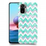 גיאומטריה טורקיז כיסוי מגן קשיח מעוצב ל Xiaomi Redmi Note 10 יחידה אחת סקרין מובייל