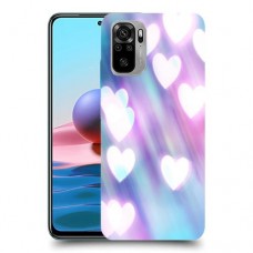 לבבות מעורפלים בכחול כיסוי מגן קשיח מעוצב ל Xiaomi Redmi Note 10 יחידה אחת סקרין מובייל